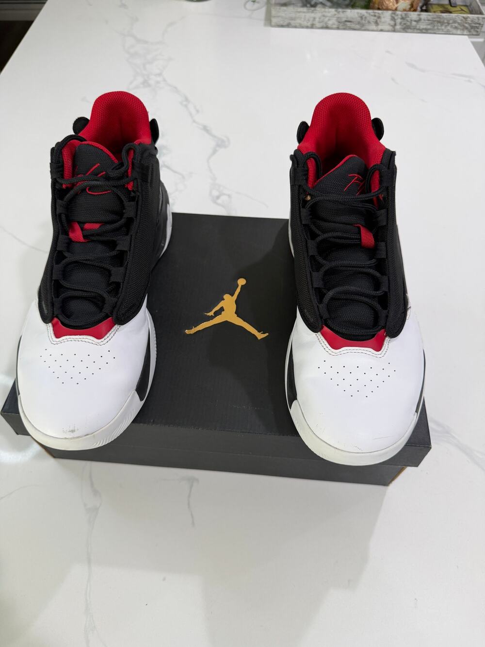 Jordan Max Aura 4 Black Gym Red White Men's Size 11 Sneakers DN3687-061 Shoes